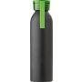 Alumnium palack, 650 ml, fekete/lime