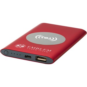 Juice 4000 mAh vezetk nlkli powerbank, piros (powerbank)